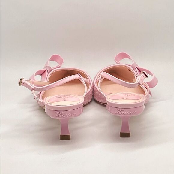 Roger Vivier Virgule Bow Comma-Heel Slingback Pumps size 37.5 - Picture 11 of 16
